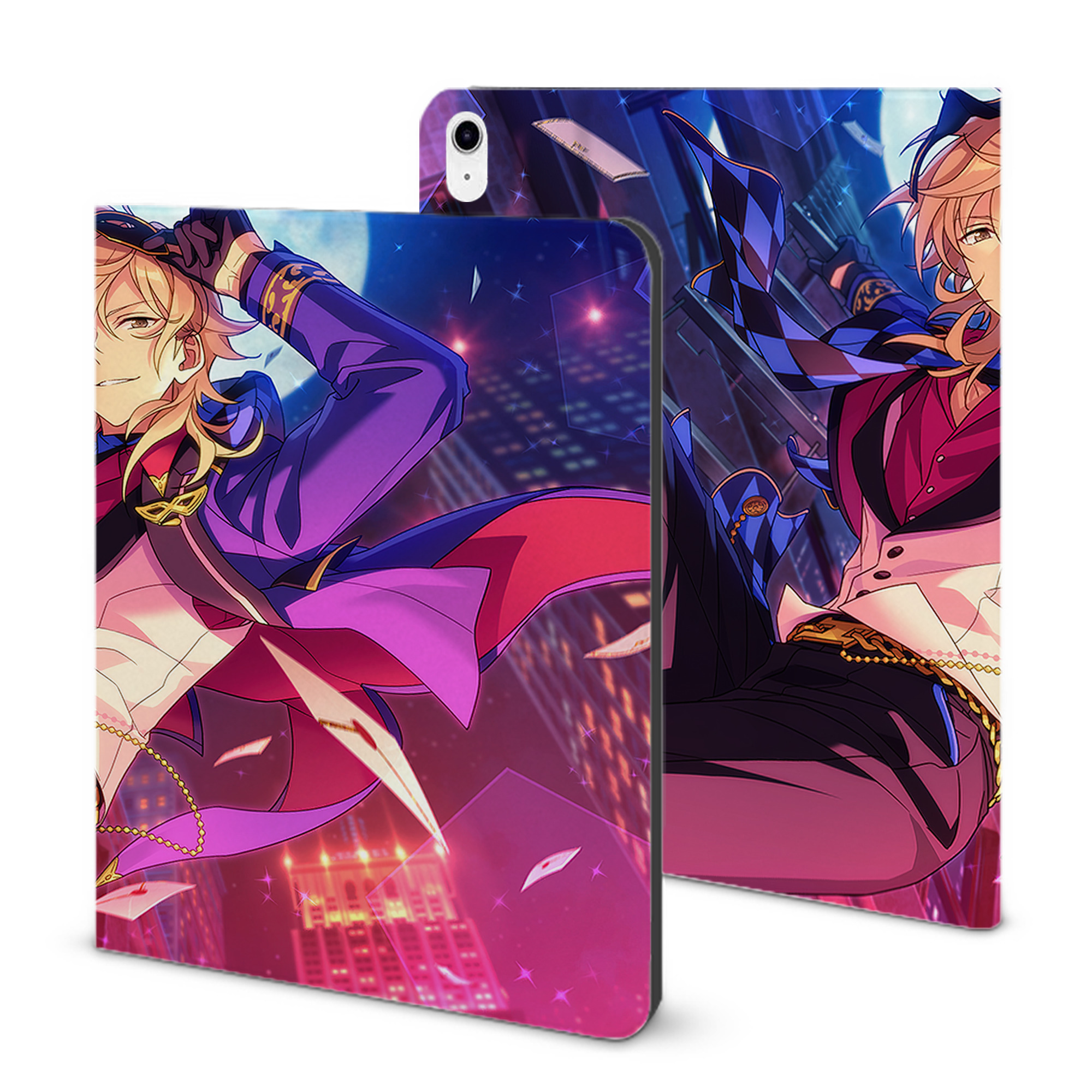 （画像用） あんさんぶるスターズ! Ensemble Stars IPad ケース ブック型 PUレザー TPU 耐衝撃 軽量 薄型 ペン収納なし 全面保護 IPad 各モデル対応